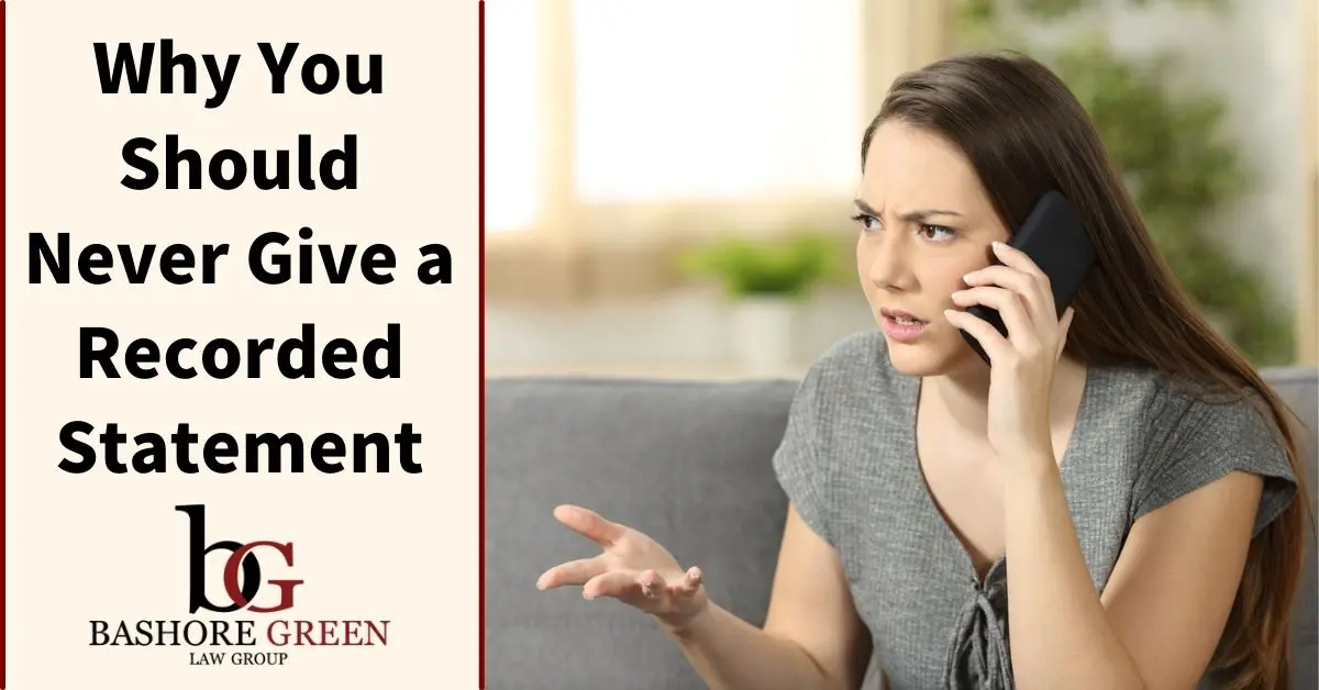 Why You Should Never Give a Recorded Statement (Even In a No-Fault State)